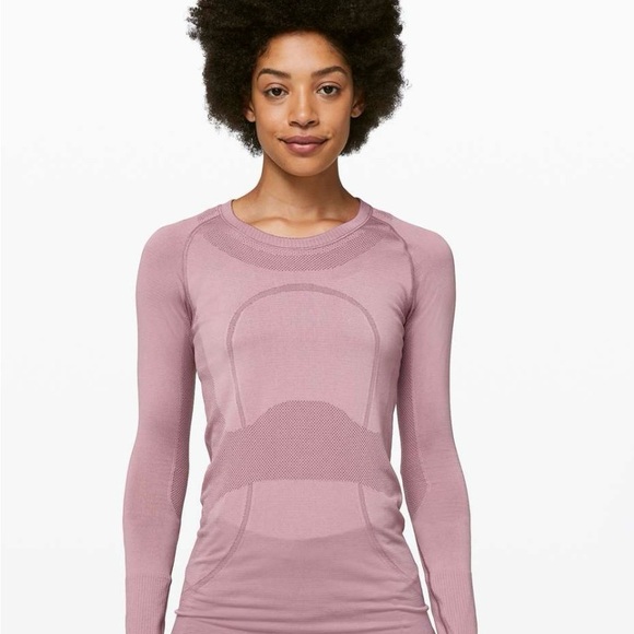 Lululemon Swiftly Tech Long Sleeve Antique Pink Athletic Top - Picture 1 of 4